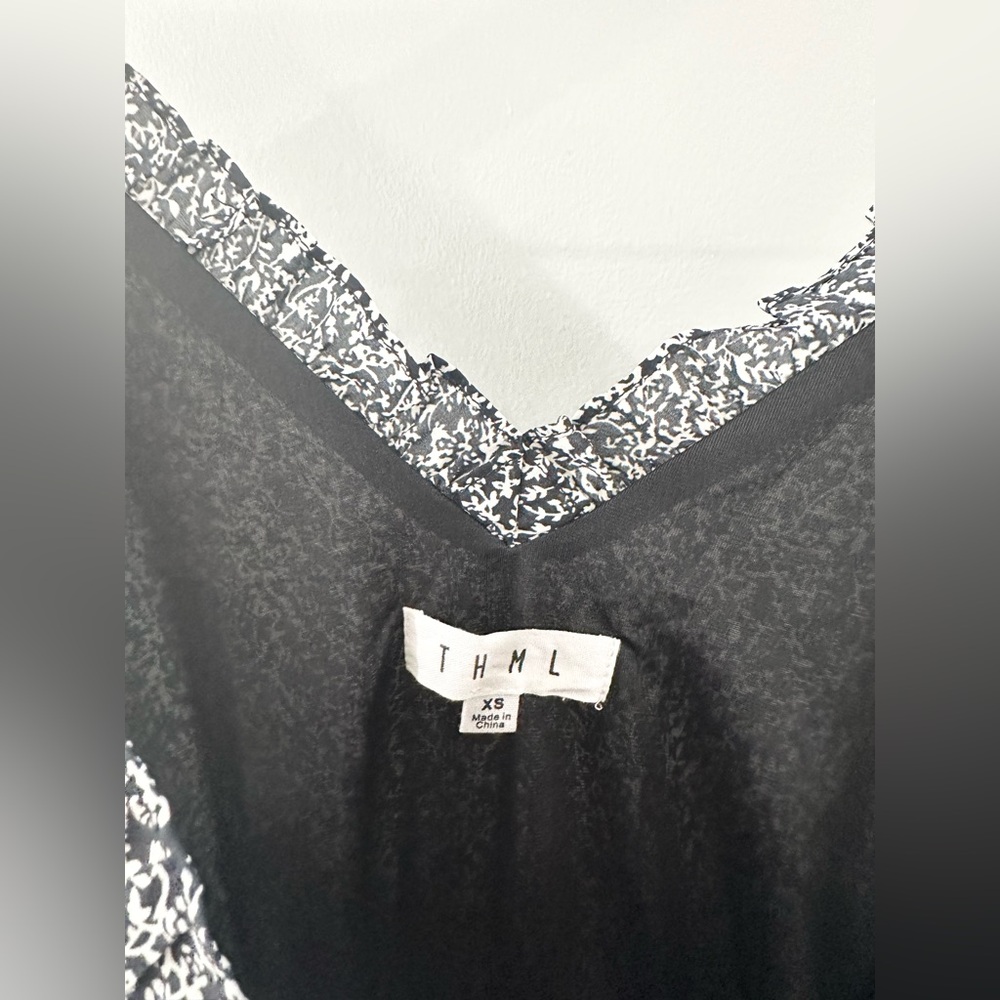THML Ruffle Romper Black Size XS - Picture 6 of 7